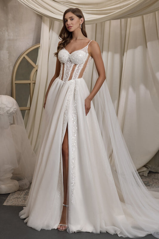 KatrinFAVORboutique-Floral lace wedding dress Fairytale wedding dresses 