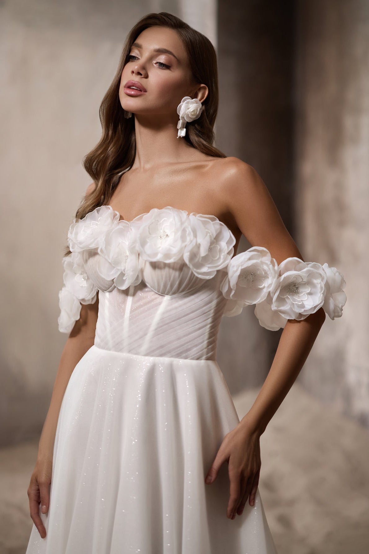 KatrinFAVORboutiue-Flower wedding dress Most romantic wedding dress