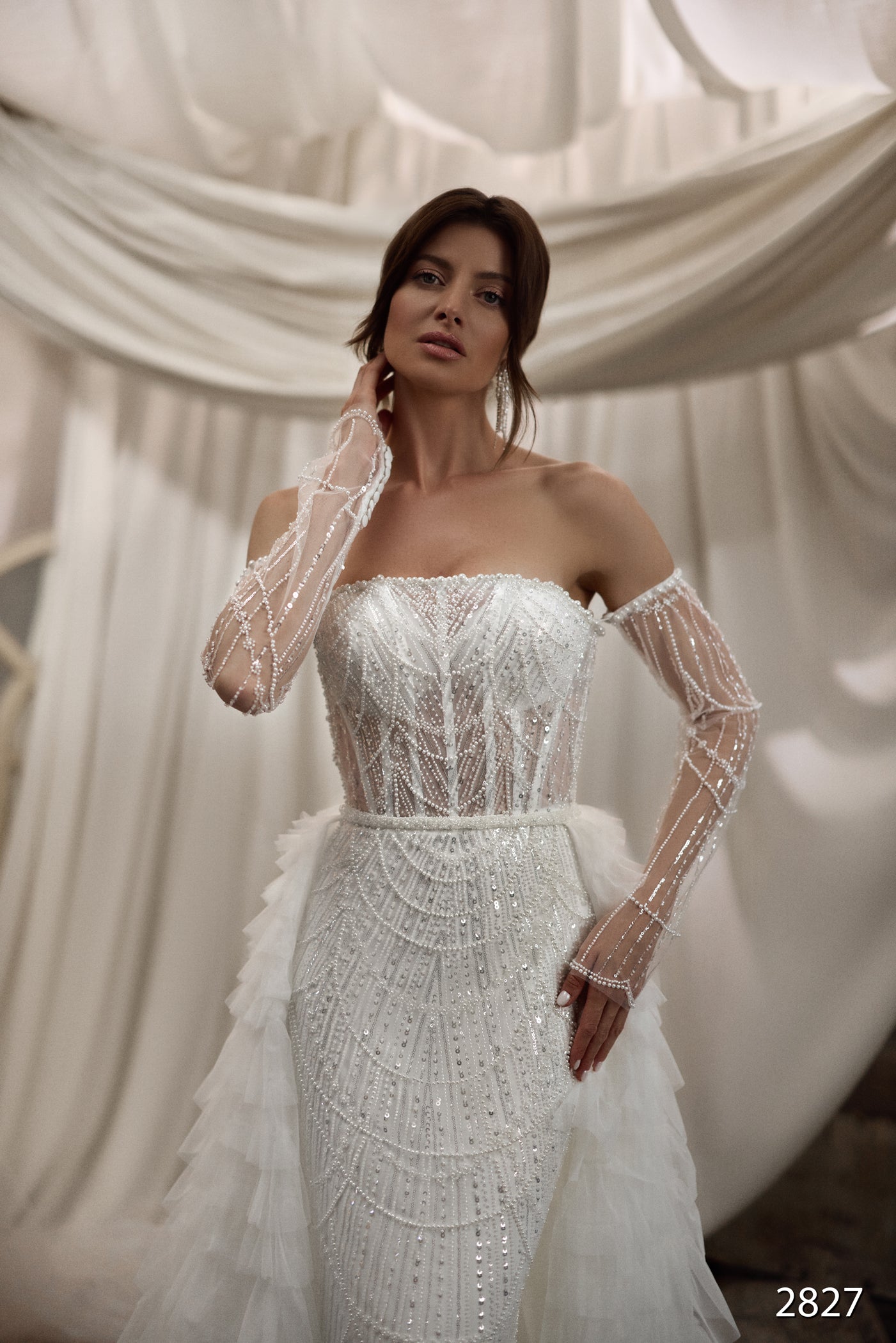 Corset fitted wedding dress | Convertible bridal dress | KatrinFAVOR