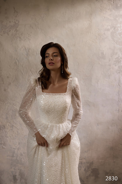 KatrinFAVORboutique-Sequin bridal dress Best dresses for outdoor wedding