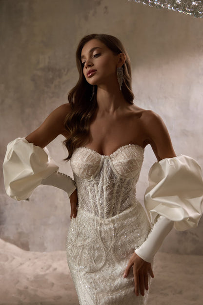 KatrinFAVORboutique-Cape wedding dress Bohemian style wedding dresses