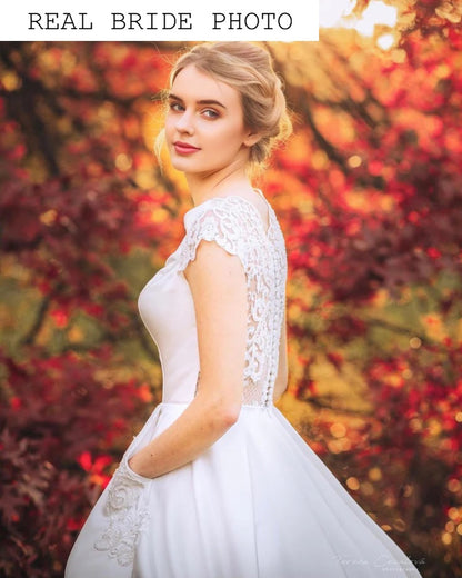 KatrinFAVORboutique-Simple satin wedding gown White outfits for bride 