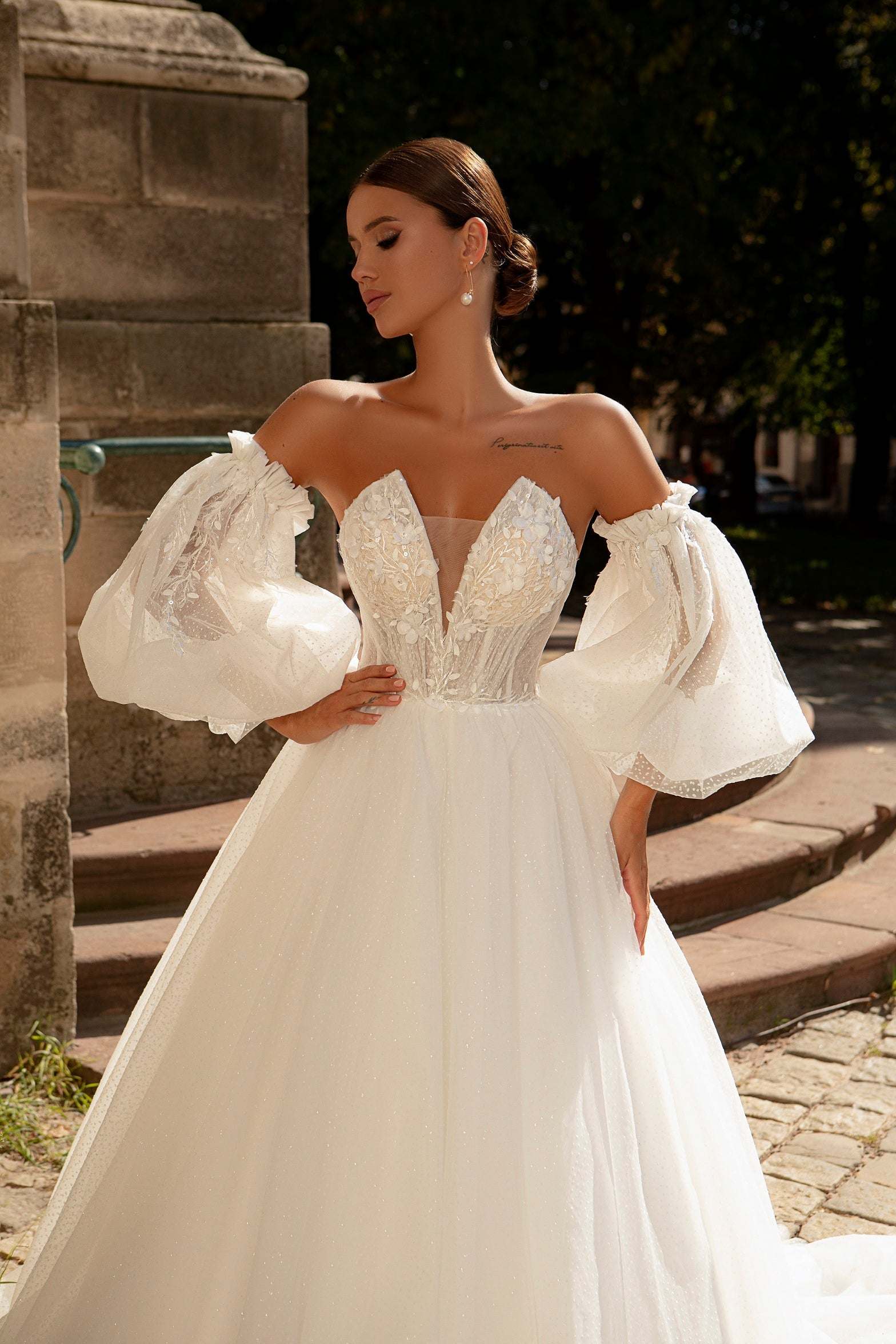 KatrinFAVORboutique-White ball gown wedding dress Quirky bridal dresses