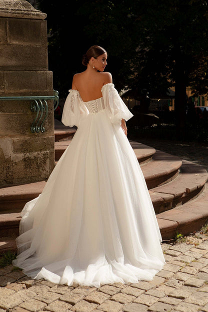 KatrinFAVORboutique-White ball gown wedding dress Quirky bridal dresses