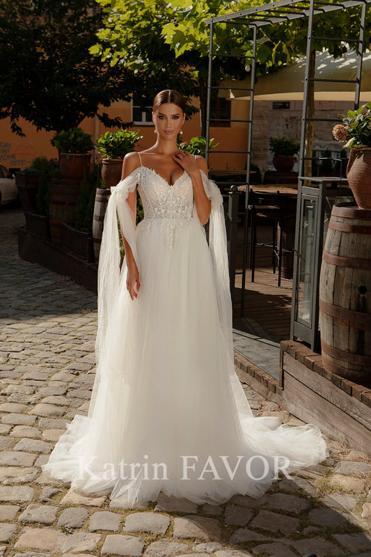 KatrinFAVORboutique-Tulle wedding dress Goddess wedding gown Ethereal wedding dress