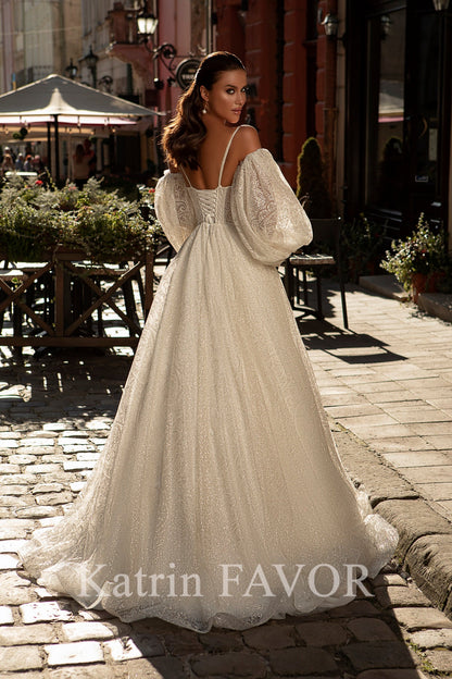 KatrinFAVORboutique-Sparkle a-line corset wedding dress