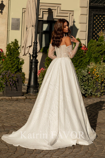 KatrinFAVORboutique-Princess ballgown sparkle wedding dress