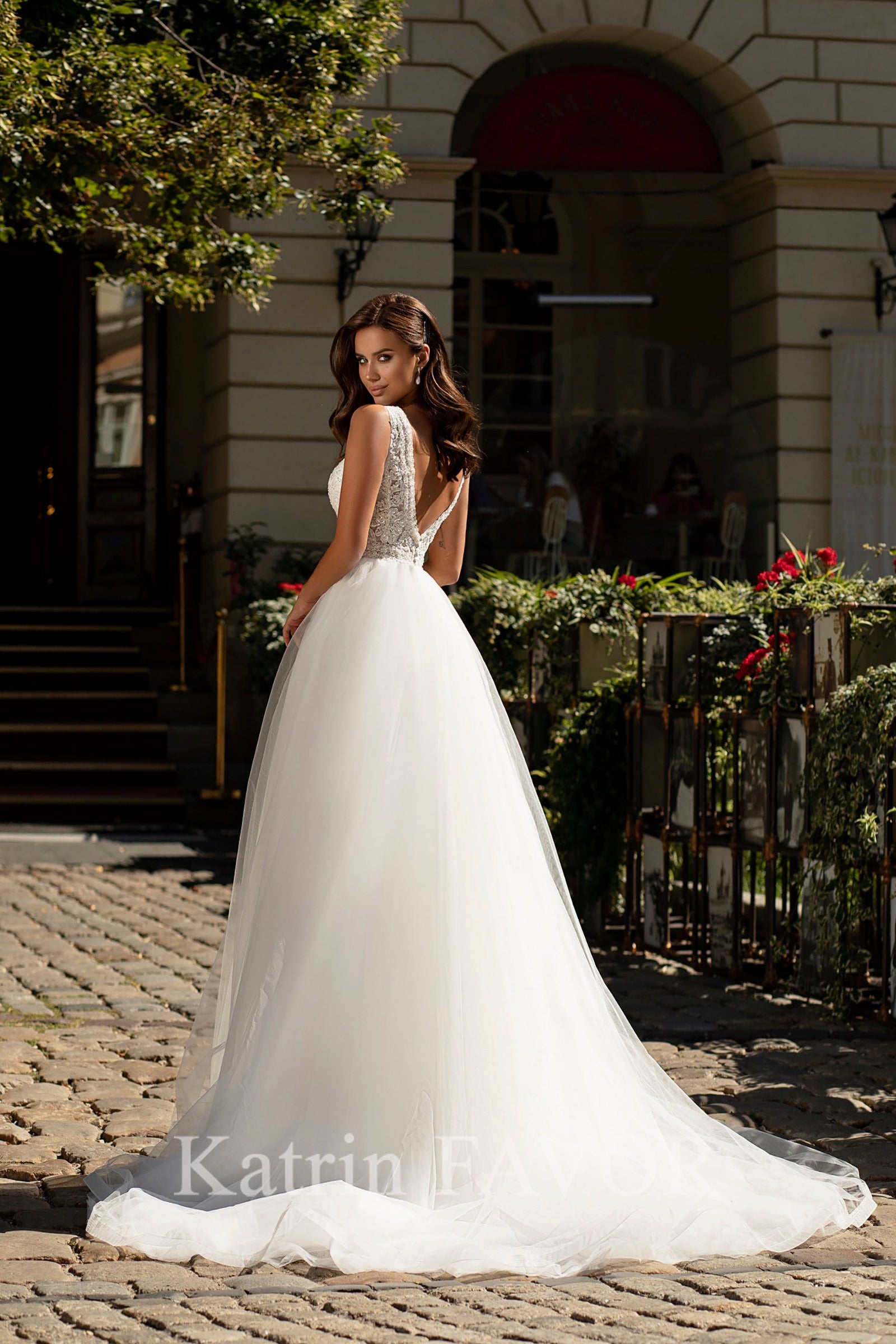 KatrinFAVORboutique-Simple a-line tulle wedding dress