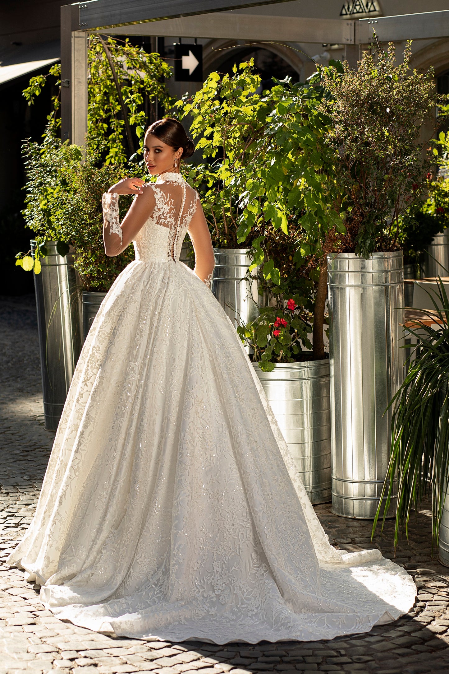 Lace ballgown princess wedding dress