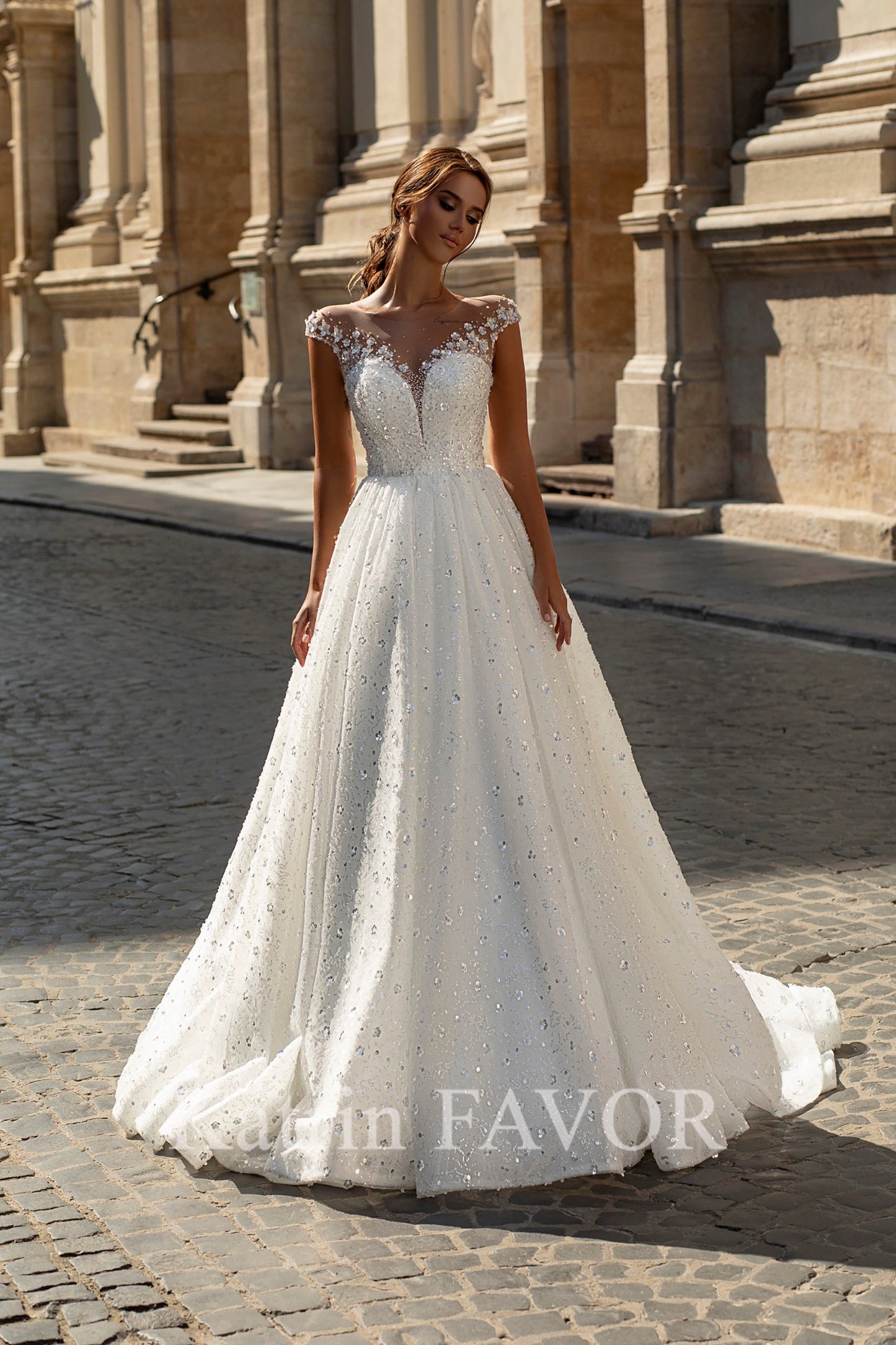 KatrinFAVORboutique-Sparkle ballgown corset wedding dress