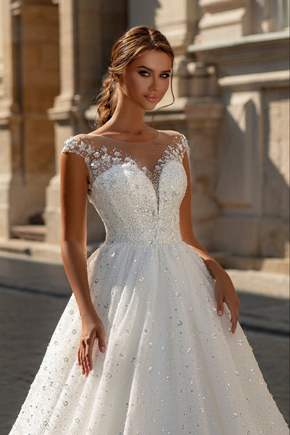Sparkle ballgown corset wedding dress