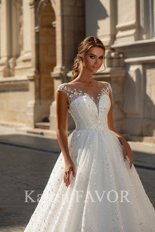 KatrinFAVORboutique-Sparkle ballgown corset wedding dress