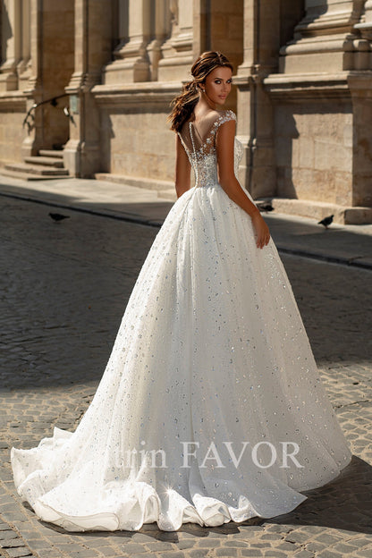 KatrinFAVORboutique-Sparkle ballgown corset wedding dress