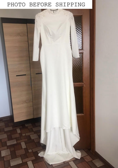 KatrinFAVORboutique-Modest wedding attire High neck dresses for wedding 
