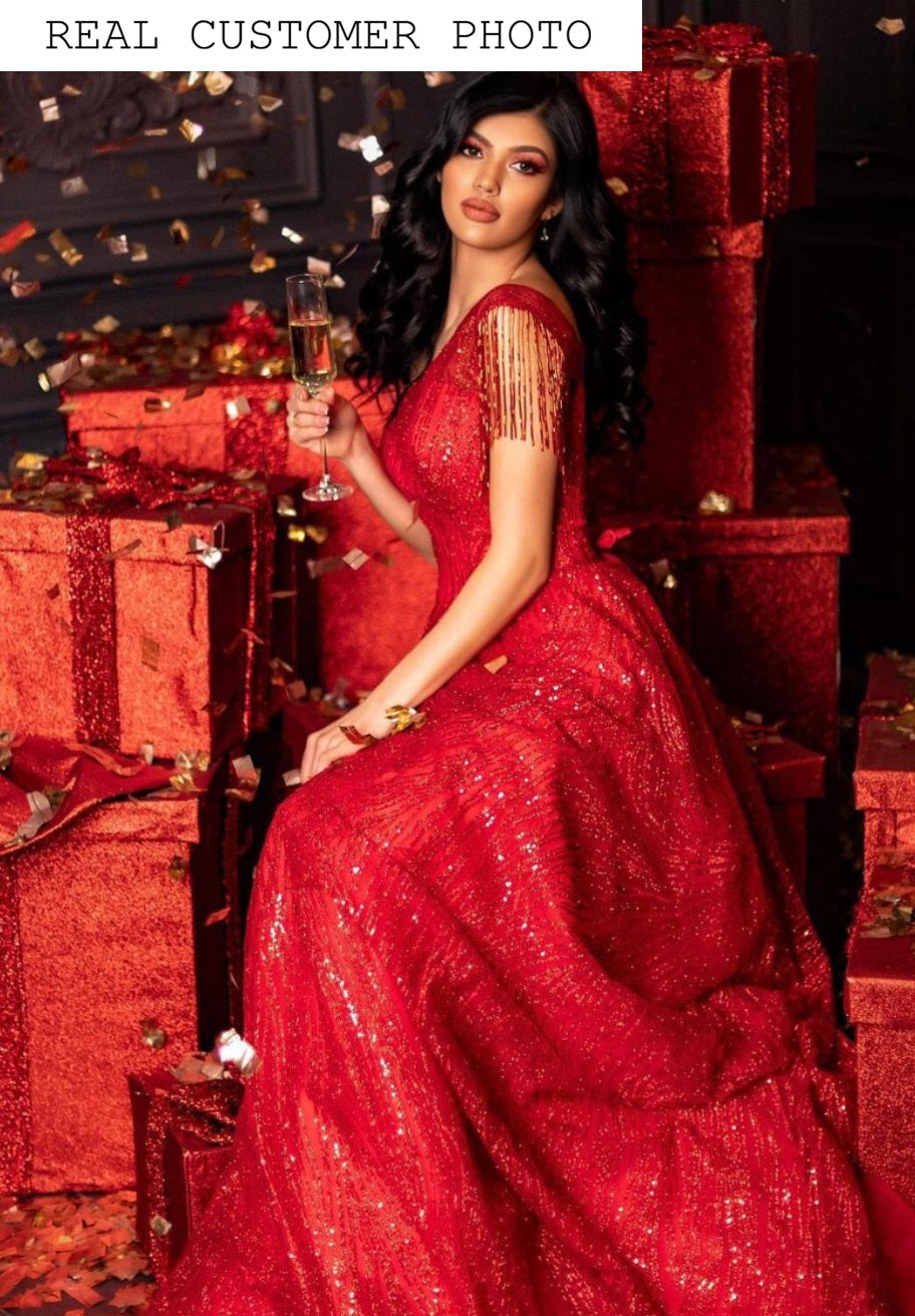KatrinFAVORboutique-One shoulder evening gown Luxury classy rich outfits