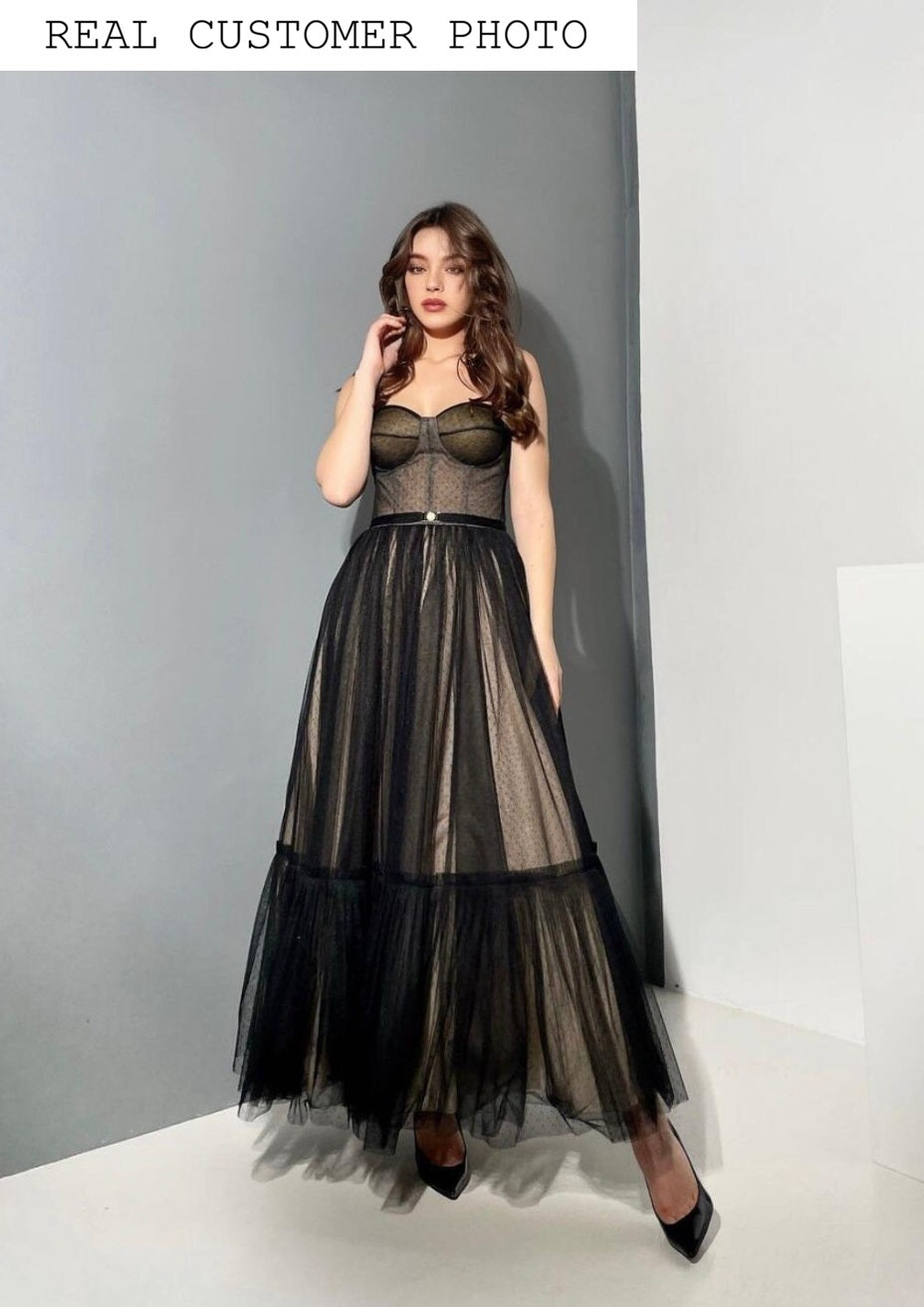 Corset dress midi Flowy cocktail dresses