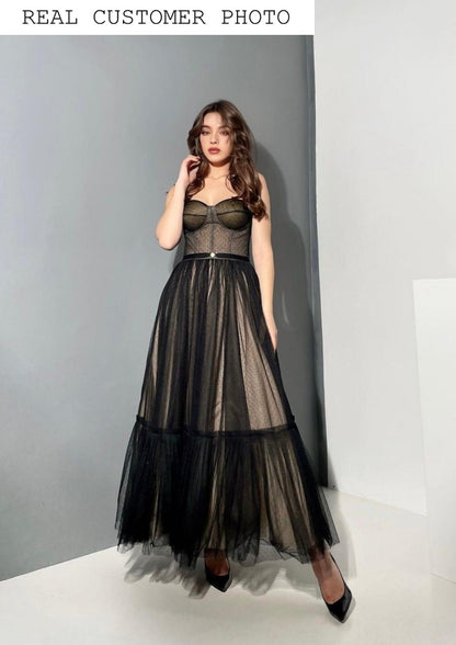 Corset dress midi Flowy cocktail dresses