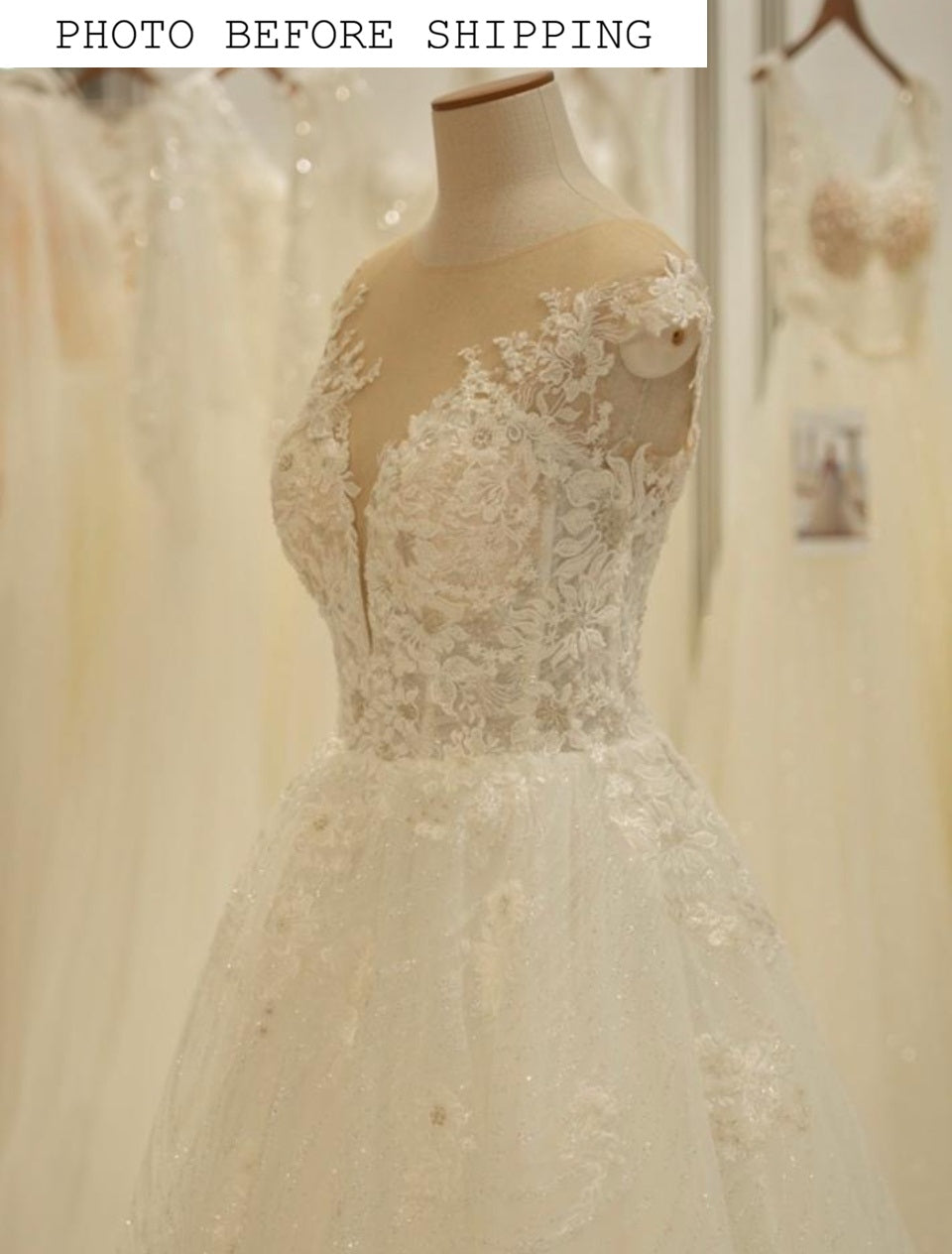 KatrinFAVORboutique-Ball gown wedding dress with flowers Off white bridal 
