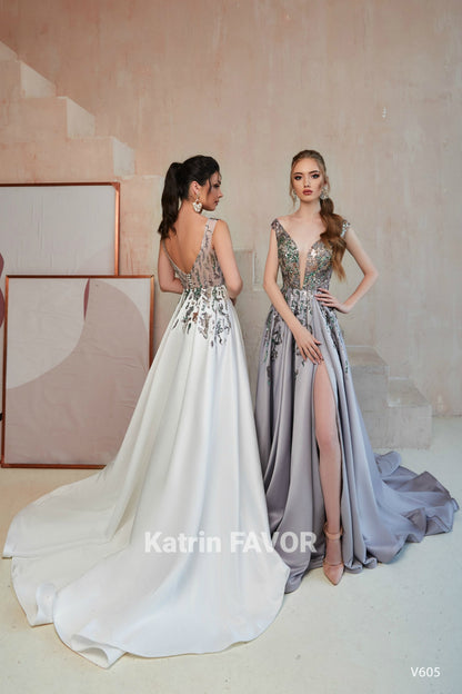 KatrinFAVORboutique-Sequin embroidered alternative wedding dress