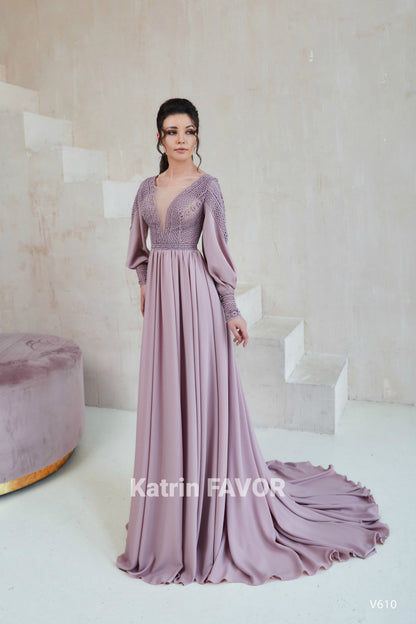 KatrinFAVORboutique-Bishop sleeve mother of the bride dress