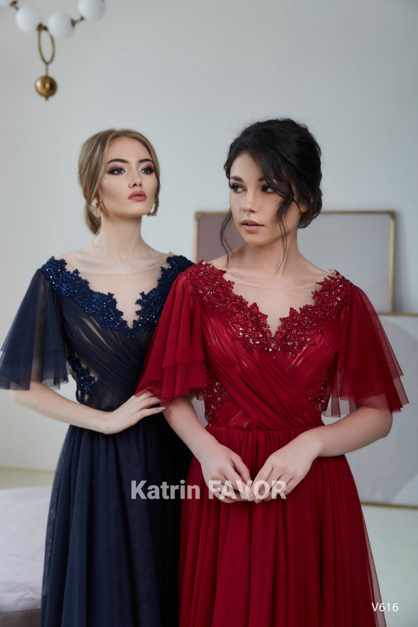 KatrinFAVORboutique-Bell sleeve mother of the bride dress