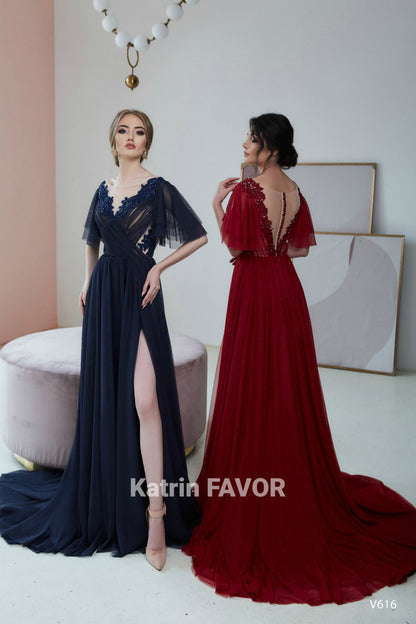 KatrinFAVORboutique-Bell sleeve mother of the bride dress