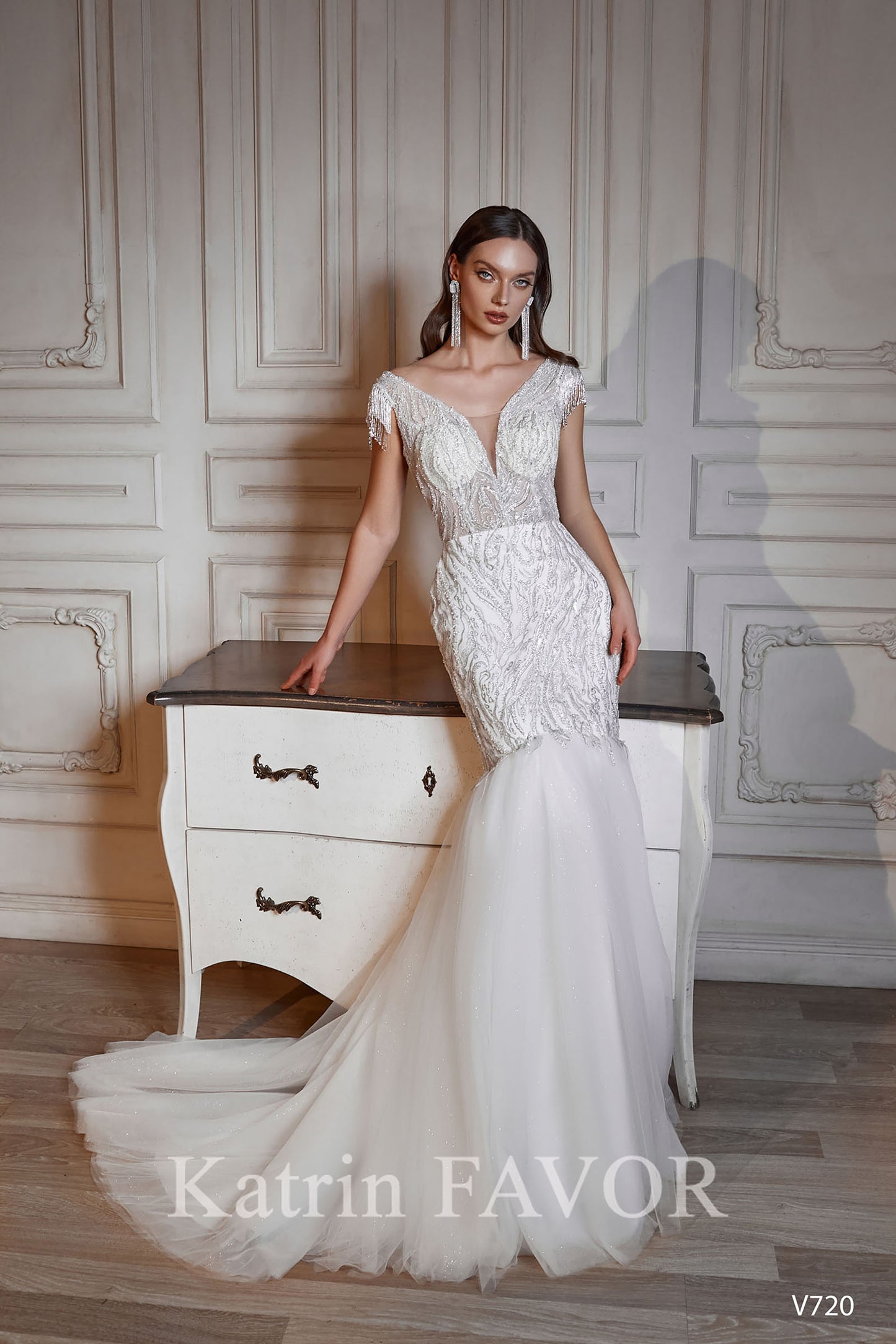 KatrinFAVORboutique-Mermaid embroidered wedding dress