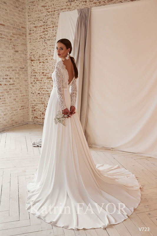 KatrinFAVORboutique-Open back long sleeve wedding dress boho