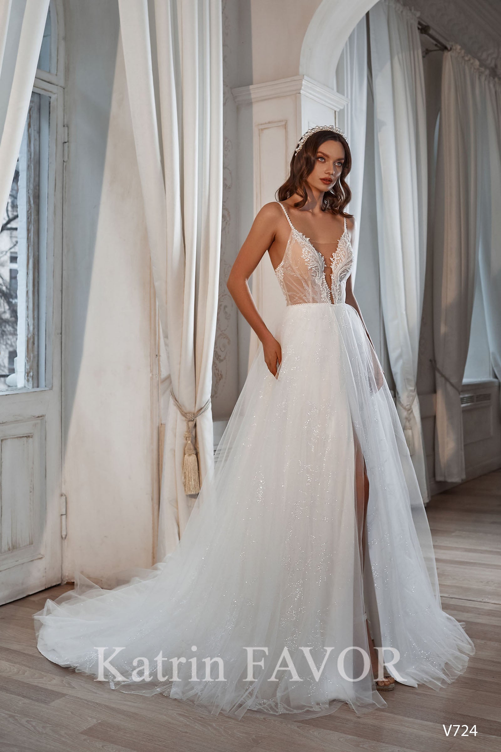 KatrinFAVORboutique-Sparkle tulle beach wedding dress