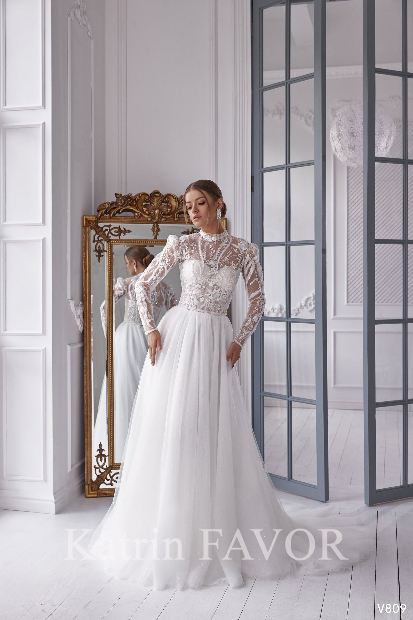 KatrinFAVORboutique-Two in one wedding gown Long sleeve wedding dress