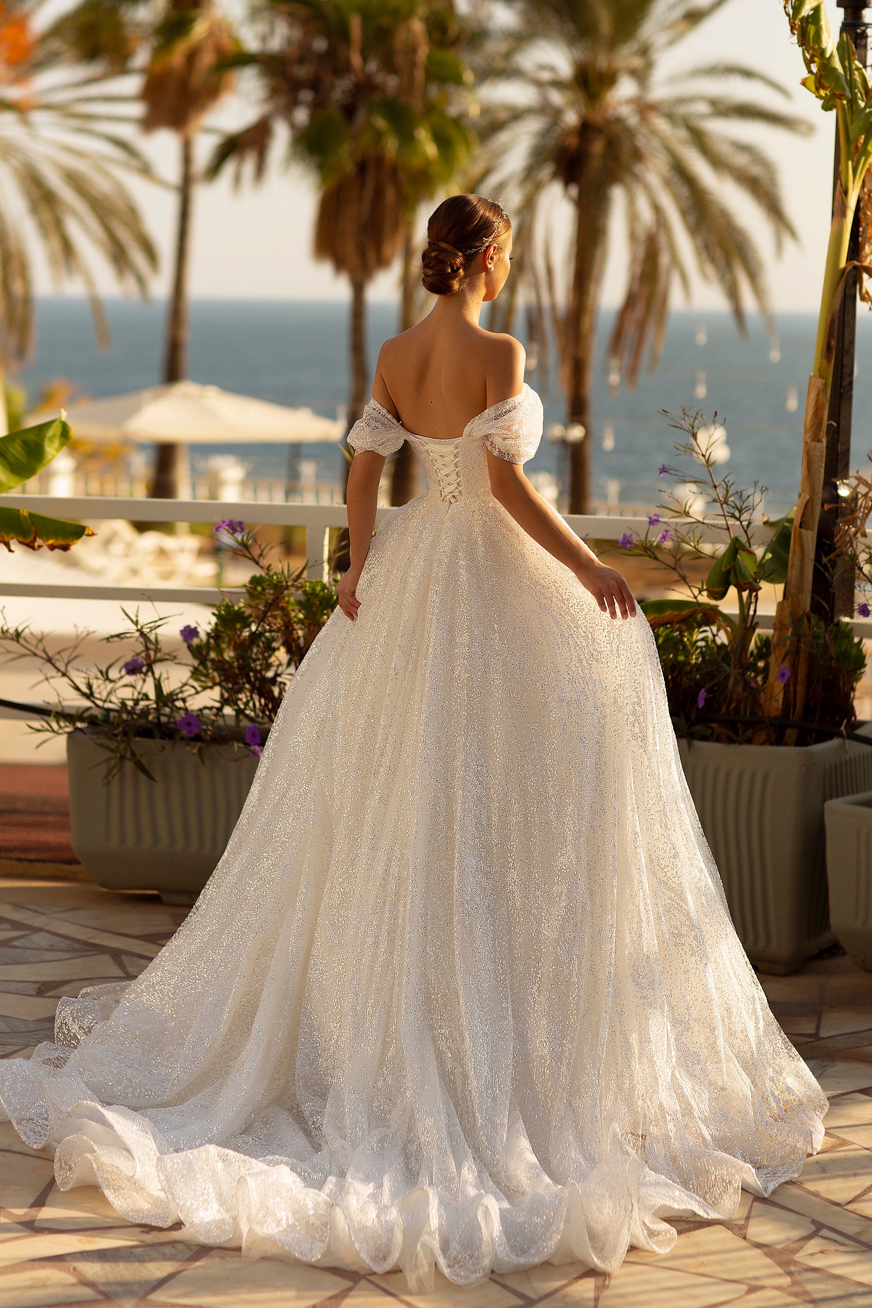white princess wedding dress KissProm Vintage Floral Boho Lace with Sleeves Modest Boat Neck Low-V Back Bridal Gown, White-Nude / 4 This dress can also be customized with beading Princess Wedding Dresses: Embrace the
