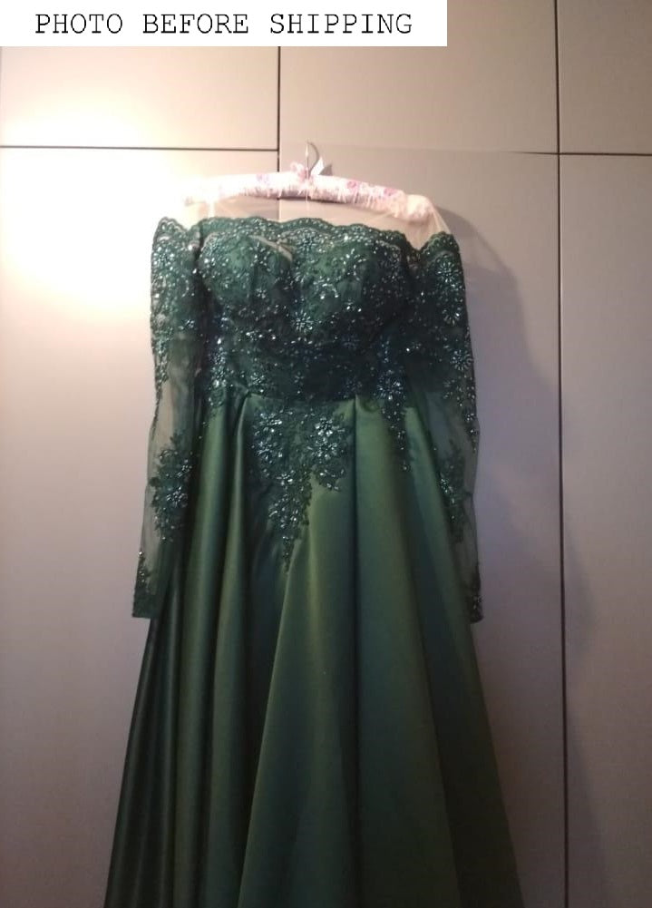 Off the shoulder alternative wedding dress