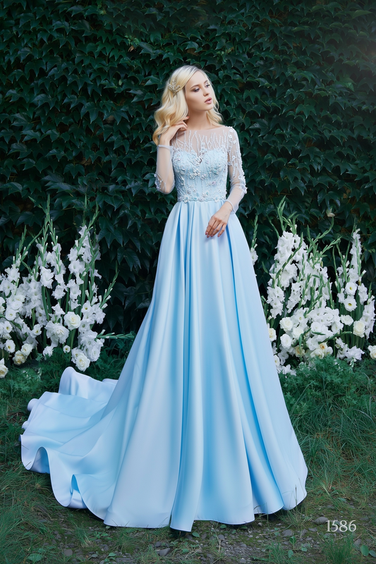 KatrinFAVORboutique-Long sleeve maxi dress formal Alternative wedding wear