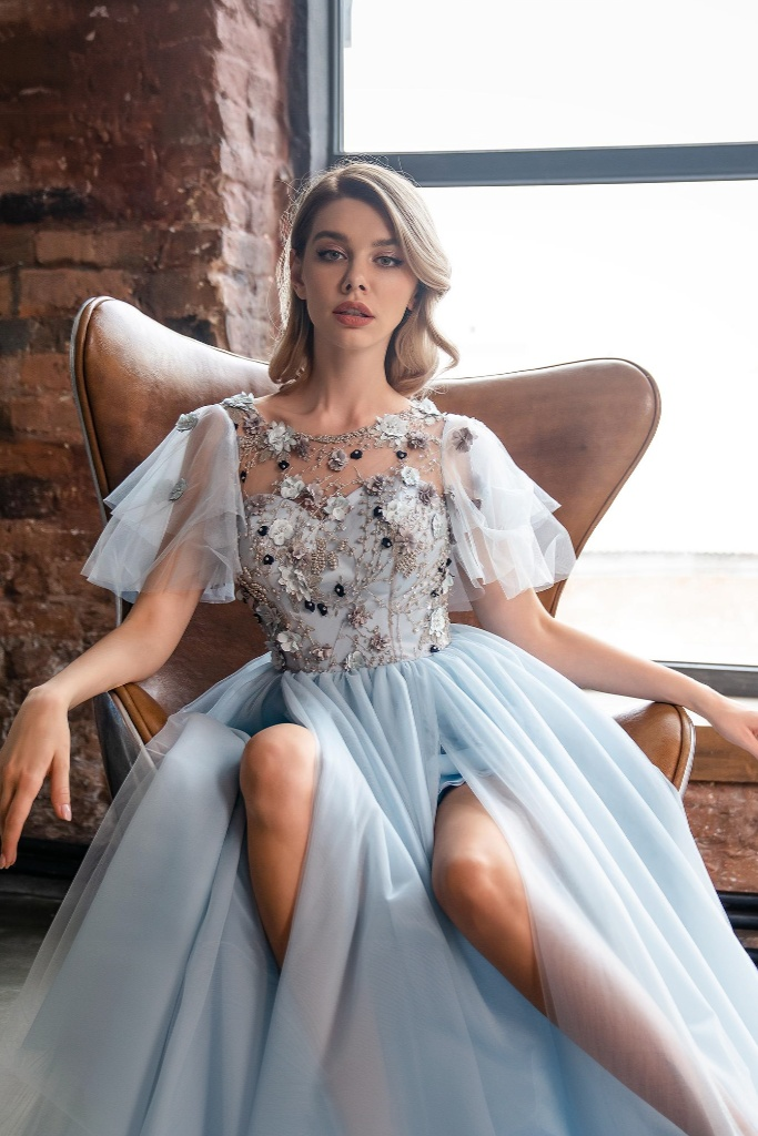 tulle dress with embroidered flowers Embroidered Floral Sleeveless Gown 12 / Rose/Multi