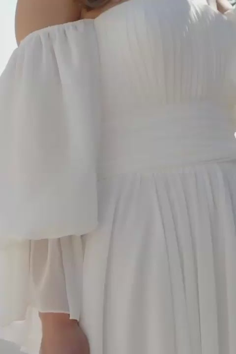 KatrinFAVORboutique-Bishop sleeve fitted crepe wedding dress