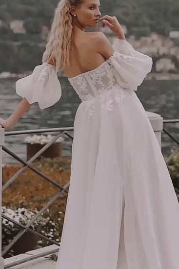 KatrinFAVORboutique-Fairy floral embroidered a-line wedding dress