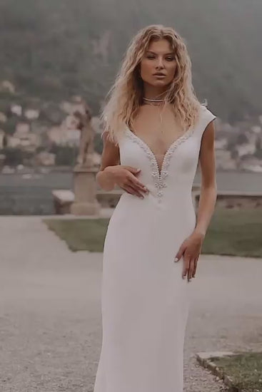 KatrinFAVORboutique-Embroidered open back sheath wedding dress