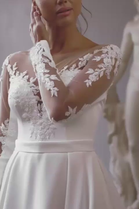 KatrinFAVORboutique-Satin ballgown wedding dress
