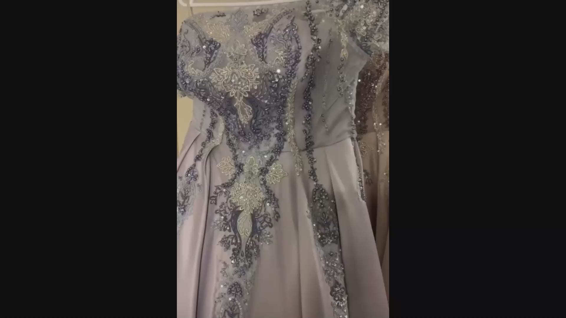 Embroidered mother of the bride dress