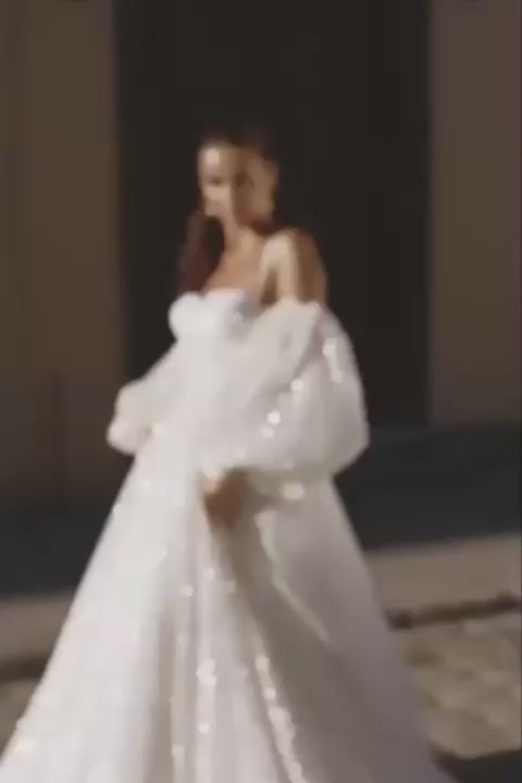 KatrinFAVORboutique-Sparkle a-line corset wedding dress