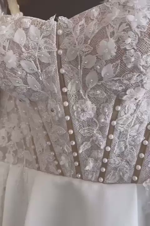 KatrinFAVORboutique-Embroidered bustier corset satin wedding dress