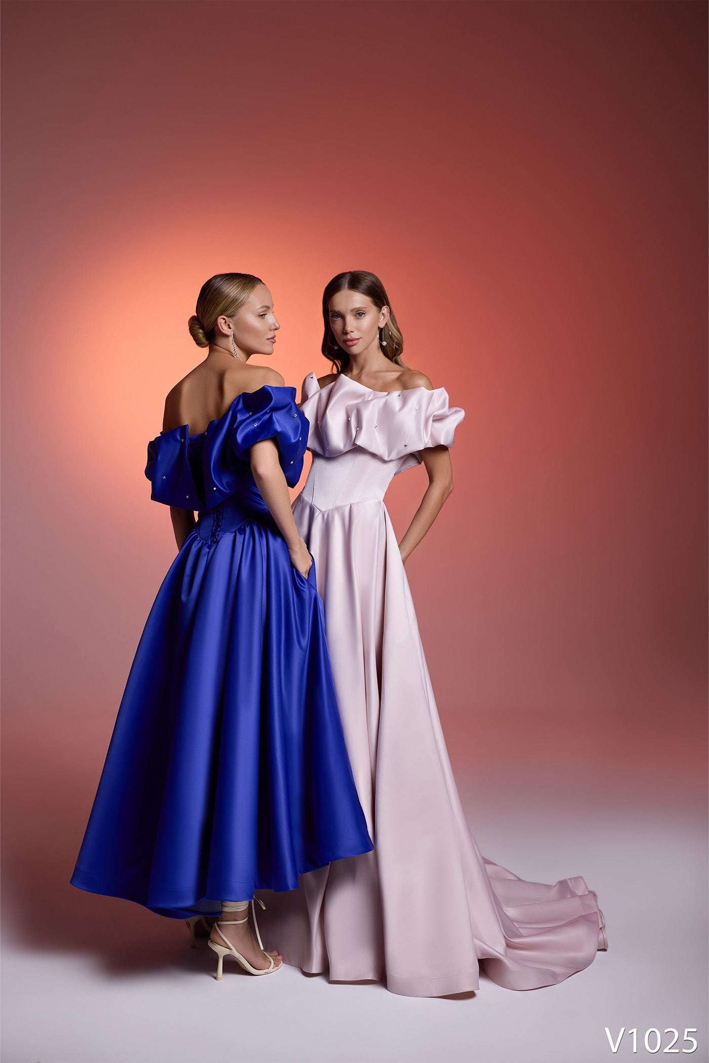 KatrinFAVORboutique-Off the shoulder satin gown Latest evening designs