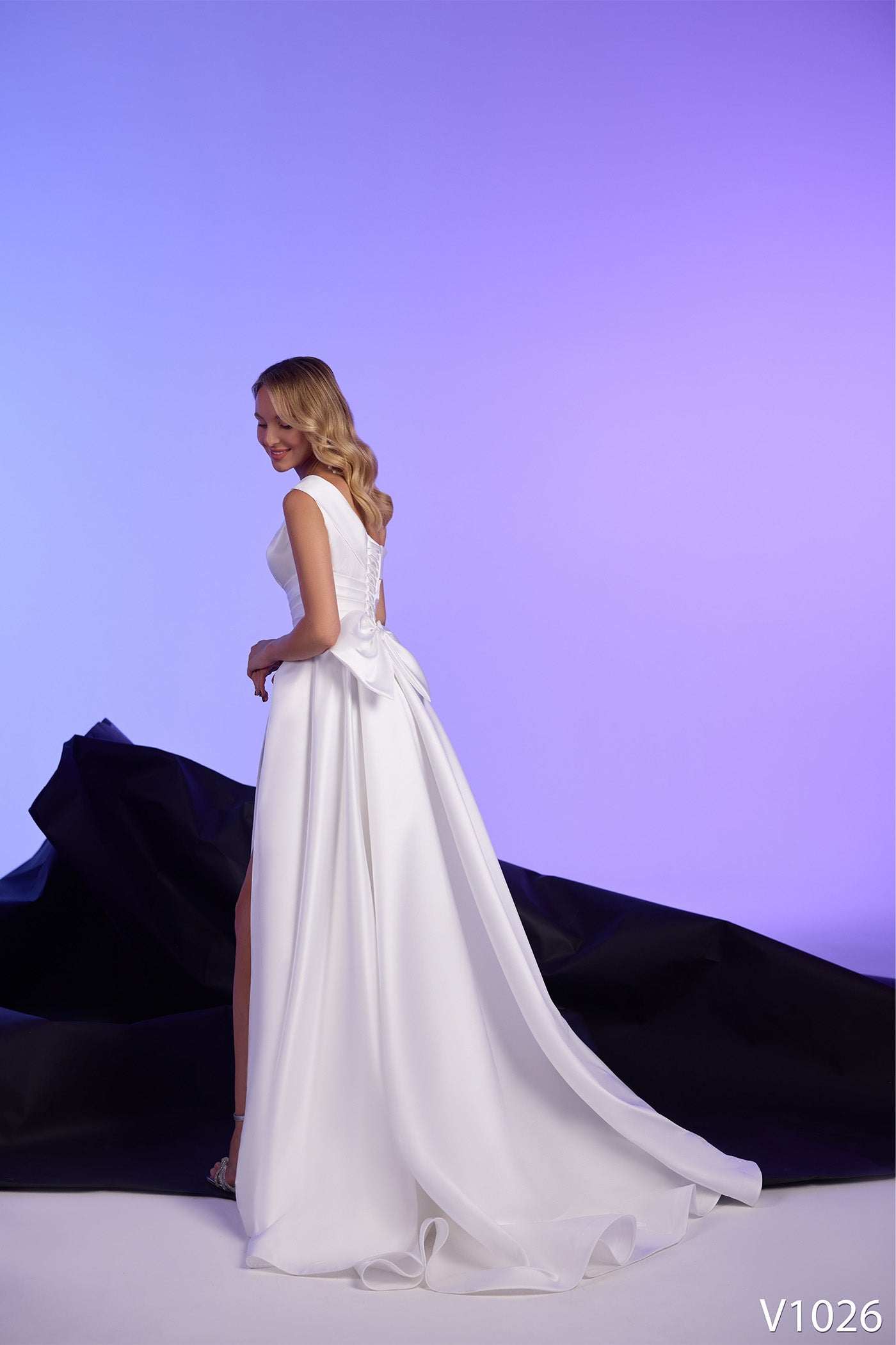 one shoulder reception dress Aire