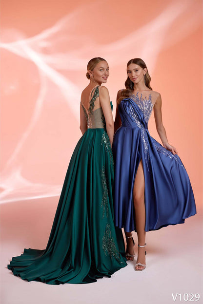 KatrinFAVORboutique-Satin prom dress Formal gowns for black tie events