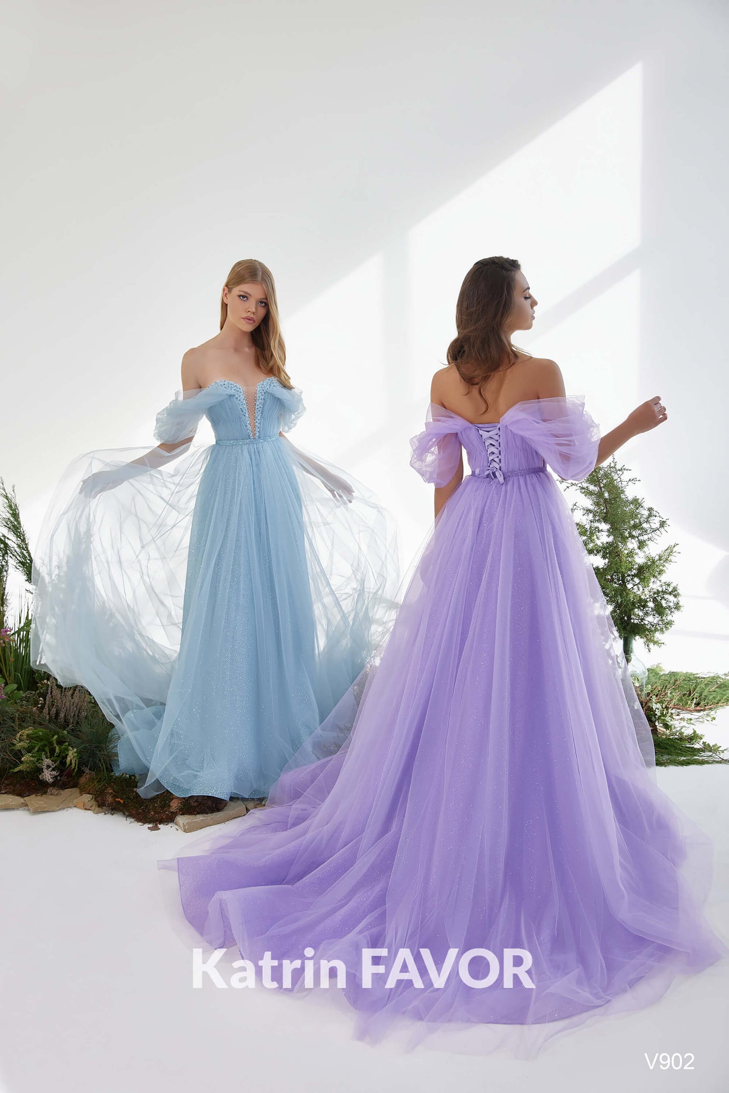 Sparkle tulle fairy prom dress long
