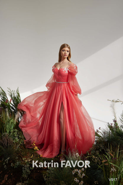 Fairytale tulle prom dress long